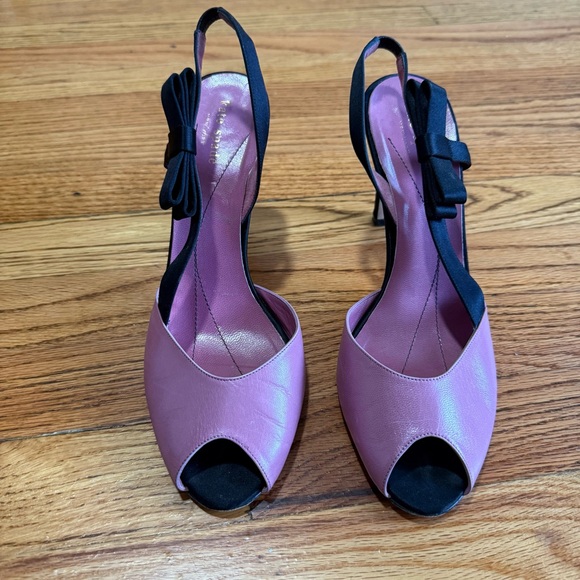 Kate Spade Pink and Black Peep-Toe Heels - Picture 1 of 11